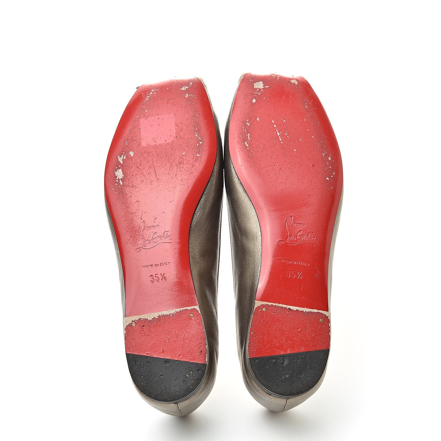 Christian Louboutin Metallic Nappa Rosella Flats 35.5 Bronze 5 of 12