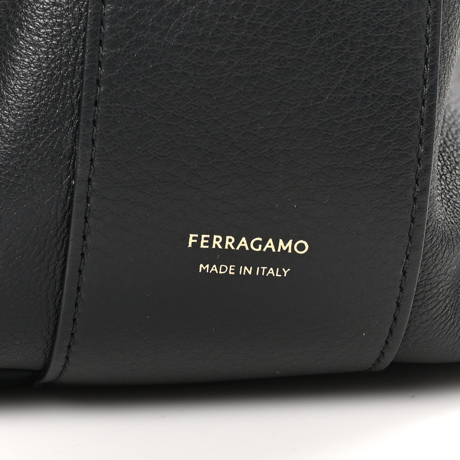 Salvatore Ferragamo Calfskin Large Hug Pouch Black 6 of 10