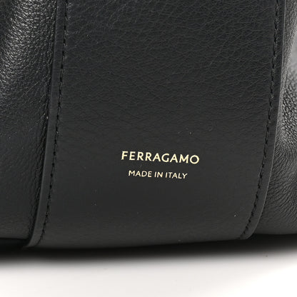 Salvatore Ferragamo Calfskin Large Hug Pouch Black 6 of 10