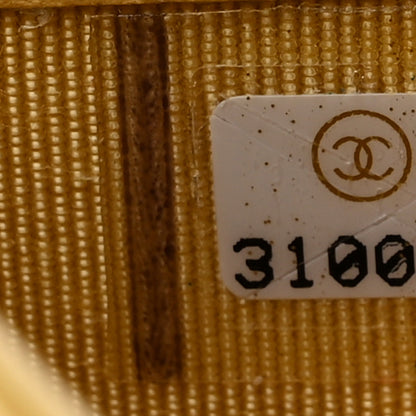 Chanel Caviar Quilted Large Gusset Flap Wallet Yellow 8 of 13
