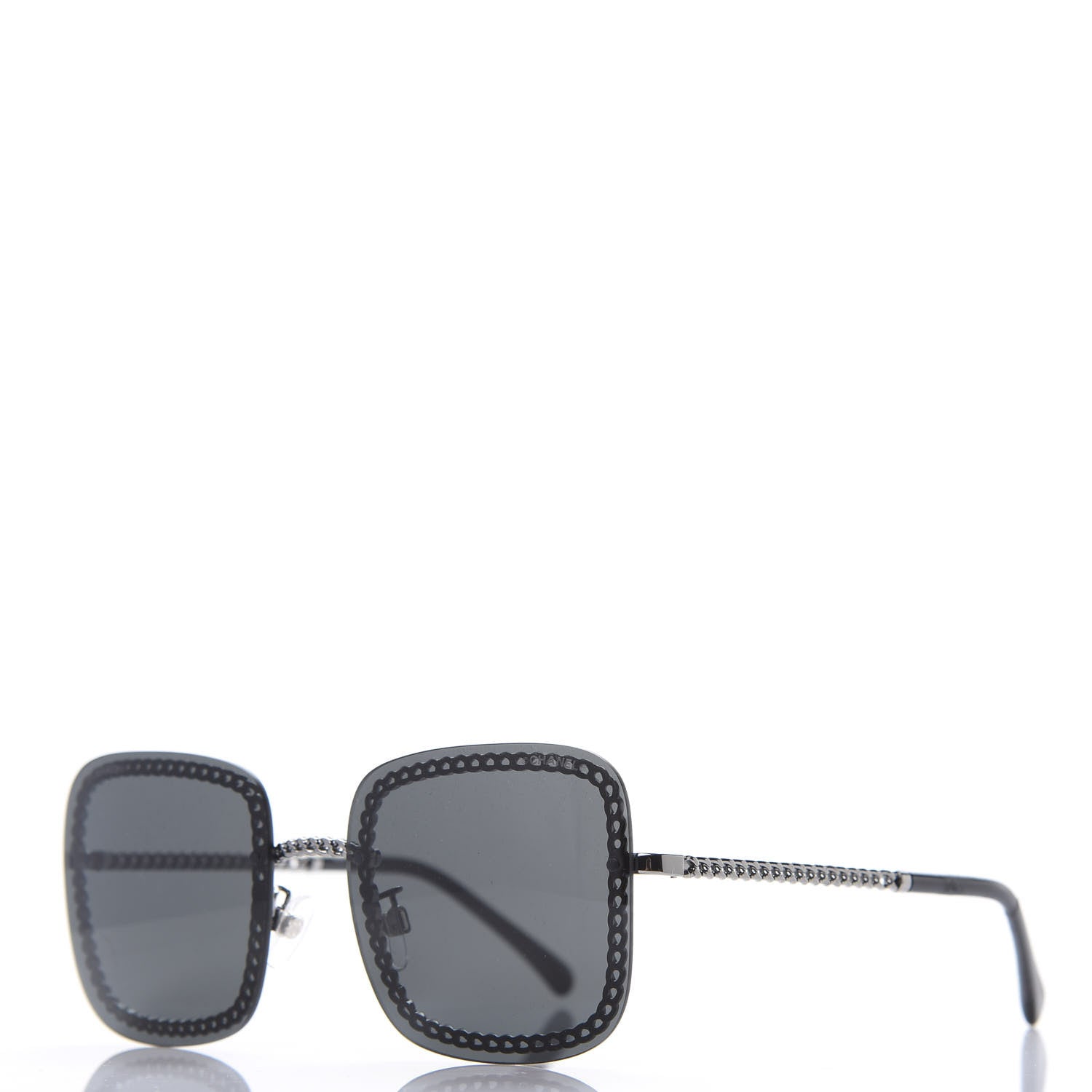 Chanel Metal Removable Chain Square Sunglasses 4244 Grey 2 of 10