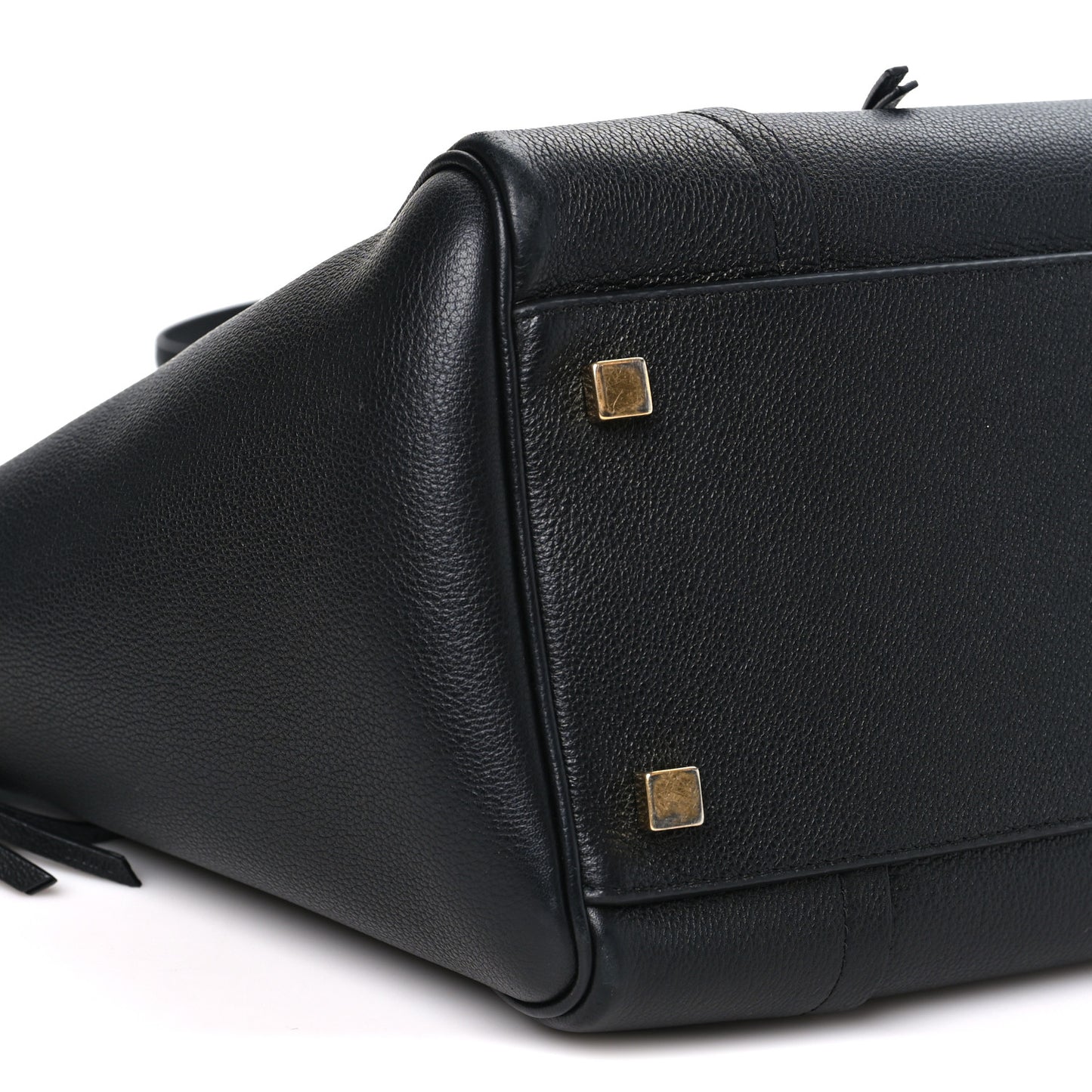 Supple Shiny Lambskin Medium Smiling New Luggage Black