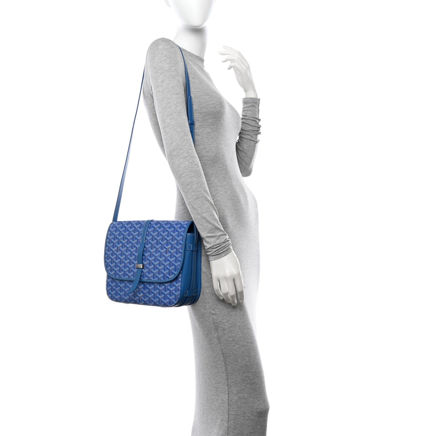 Goyardine Belvedere II MM Messenger Bag Sky Blue