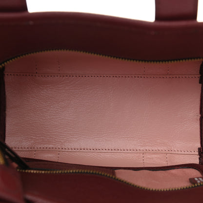 Marc Jacobs Grained Calfskin Small The Tote Bag Burgundy 5 of 12