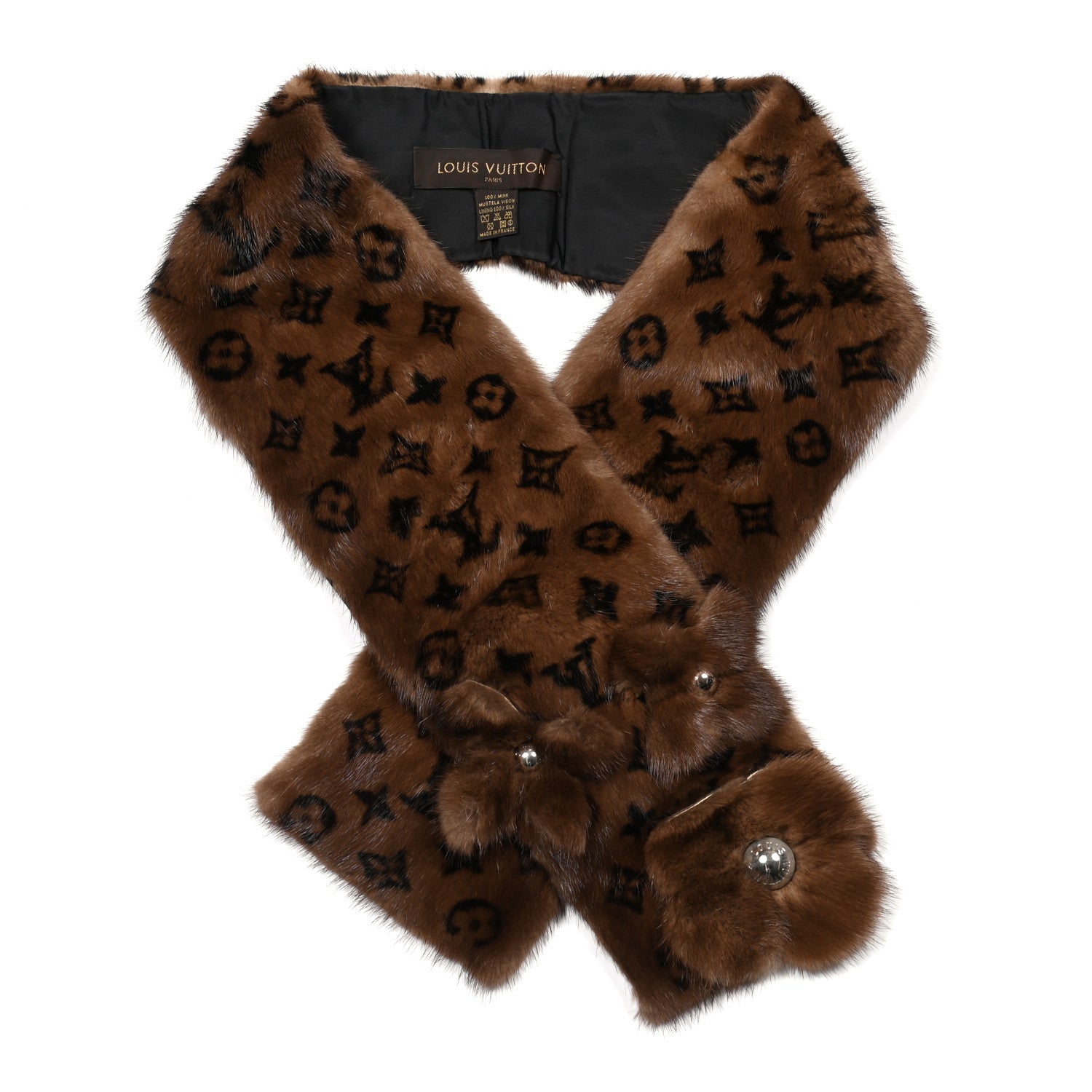 Louis Vuitton Monogram Mink Fur Stole 1 of 3