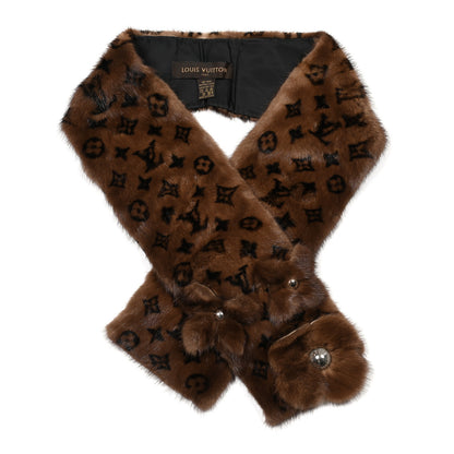 Louis Vuitton Monogram Mink Fur Stole 1 of 3