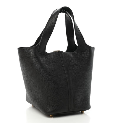 Hermes Taurillon Clemence Picotin Lock 18 PM Black 3 of 10