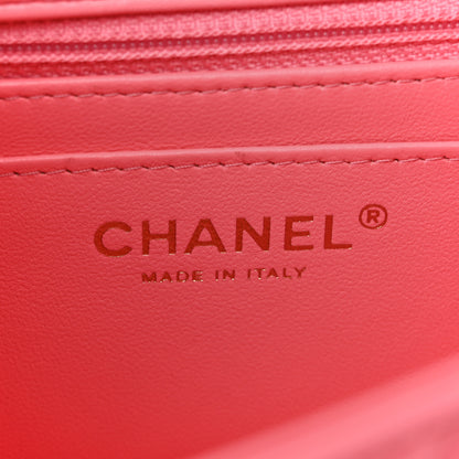 Chanel Lambskin Quilted Mini Rectangular Flap Pink 6 of 12