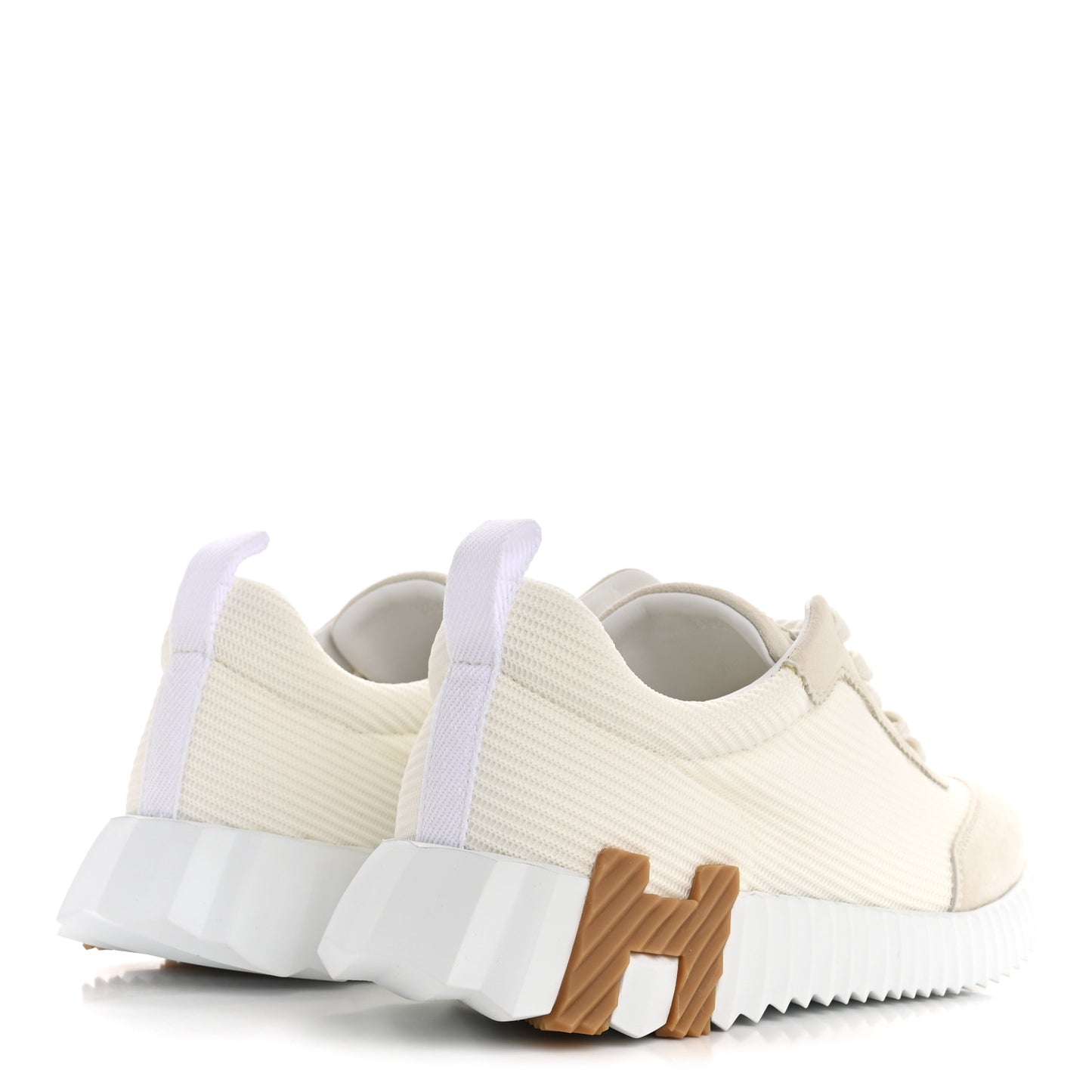 Graphic Mesh Suede Goatskin Womens Bouncing Sneakers  38.5 White