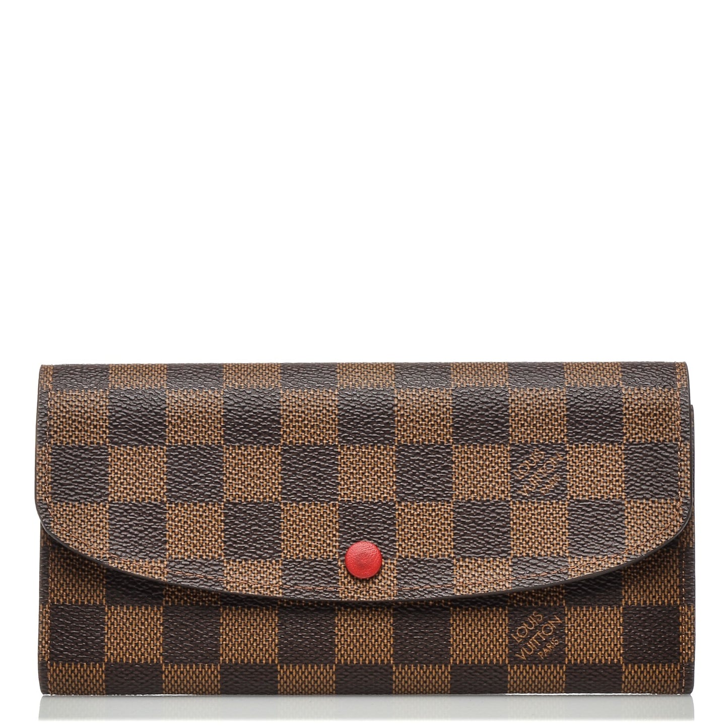 Damier Ebene Emilie Wallet Red