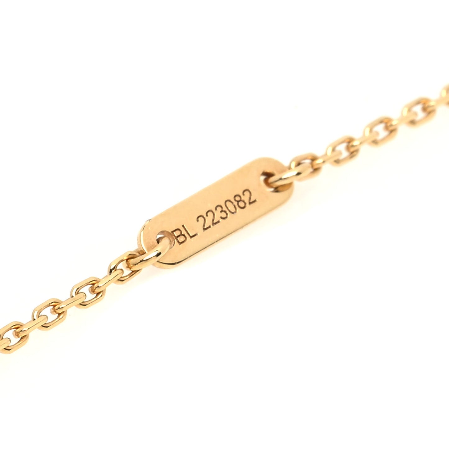 18K Yellow Gold Mother of Pearl Sweet Alhambra Butterfly Pendant Necklace