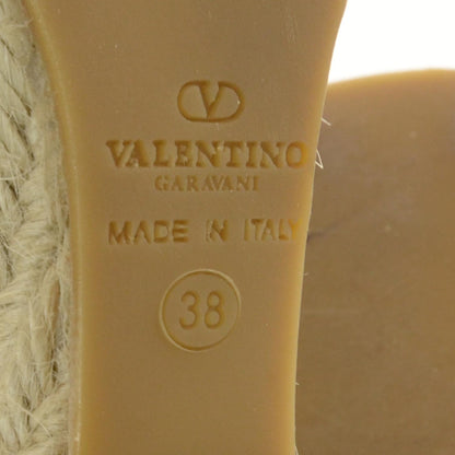 Valentino Garavani Patent Mena Bow Espadrille Wedges 38 Pink Rose 4 of 5