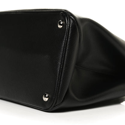 Prada Saffiano Cuir Twin Tote Black 10 of 12