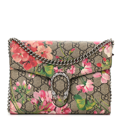 Gucci GG Supreme Monogram Blooms Mini Dionysus Chain Wallet Beige Multicolor Dry Rose 2 of 20