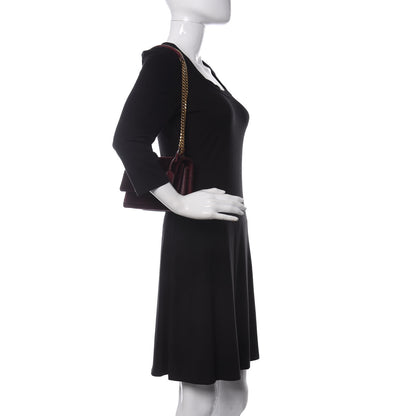 Saint Laurent Velvet Small Monogram Sunset Burgundy 2 of 11