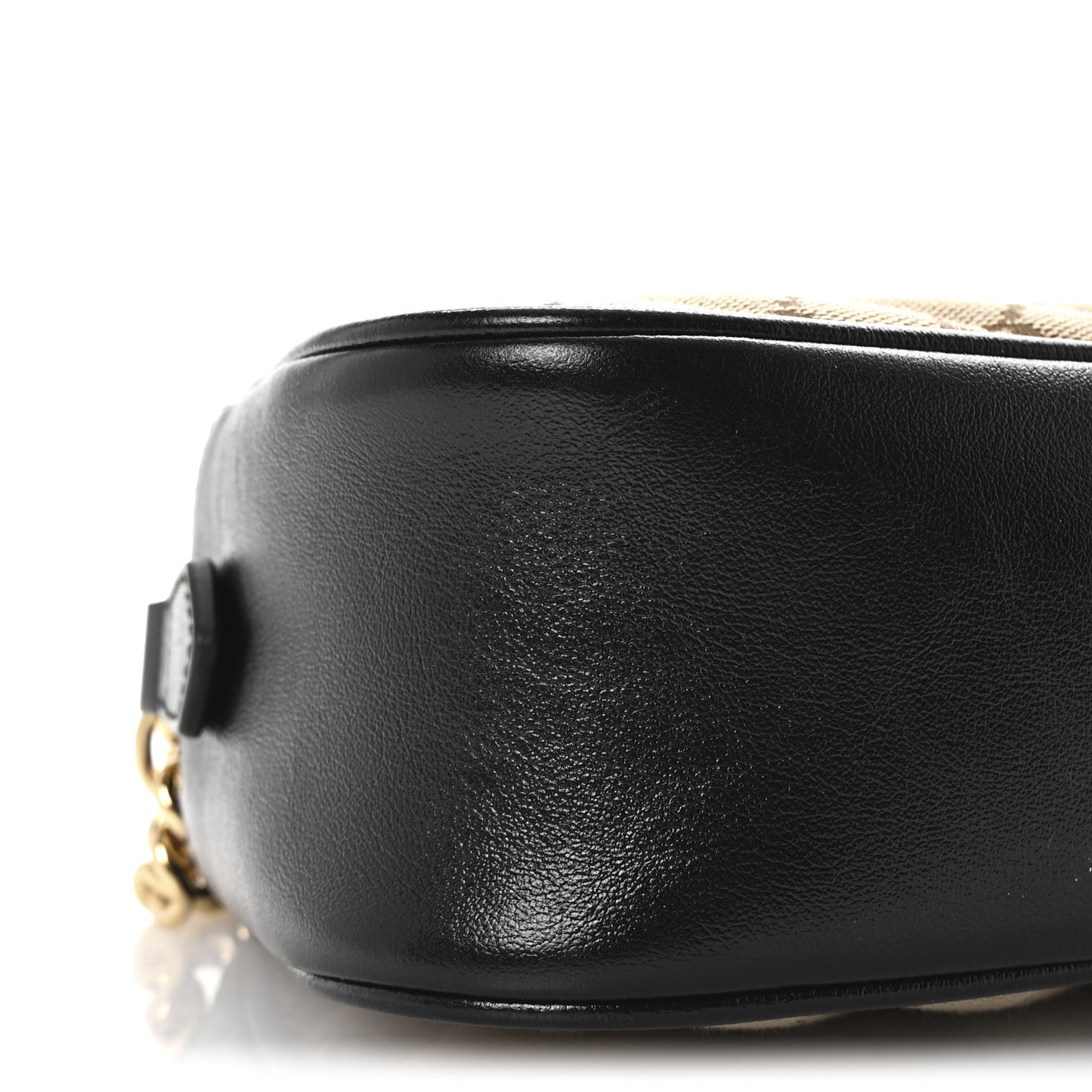 Monogram Matelasse Diagonal Small GG Marmont Chain Shoulder Bag Beige Black