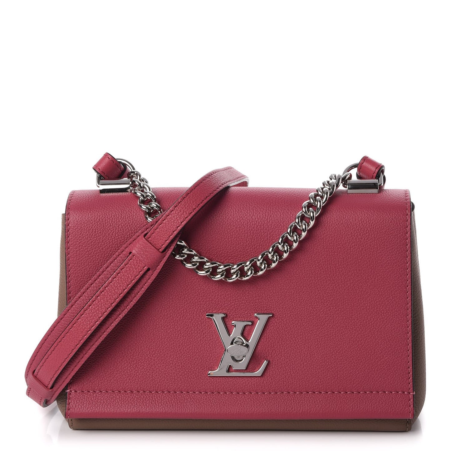 Calfskin Lockme II Chain Bag BB Rose Bruyere