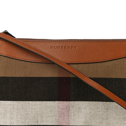 Burberry Mega Check Peyton Crossbody Clutch Bag Saddle Brown 7 of 12
