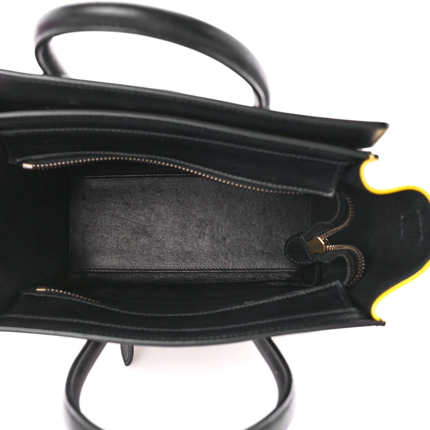 Celine Bullhide Calfskin Nano Tri-Color Luggage Amber 4 of 11