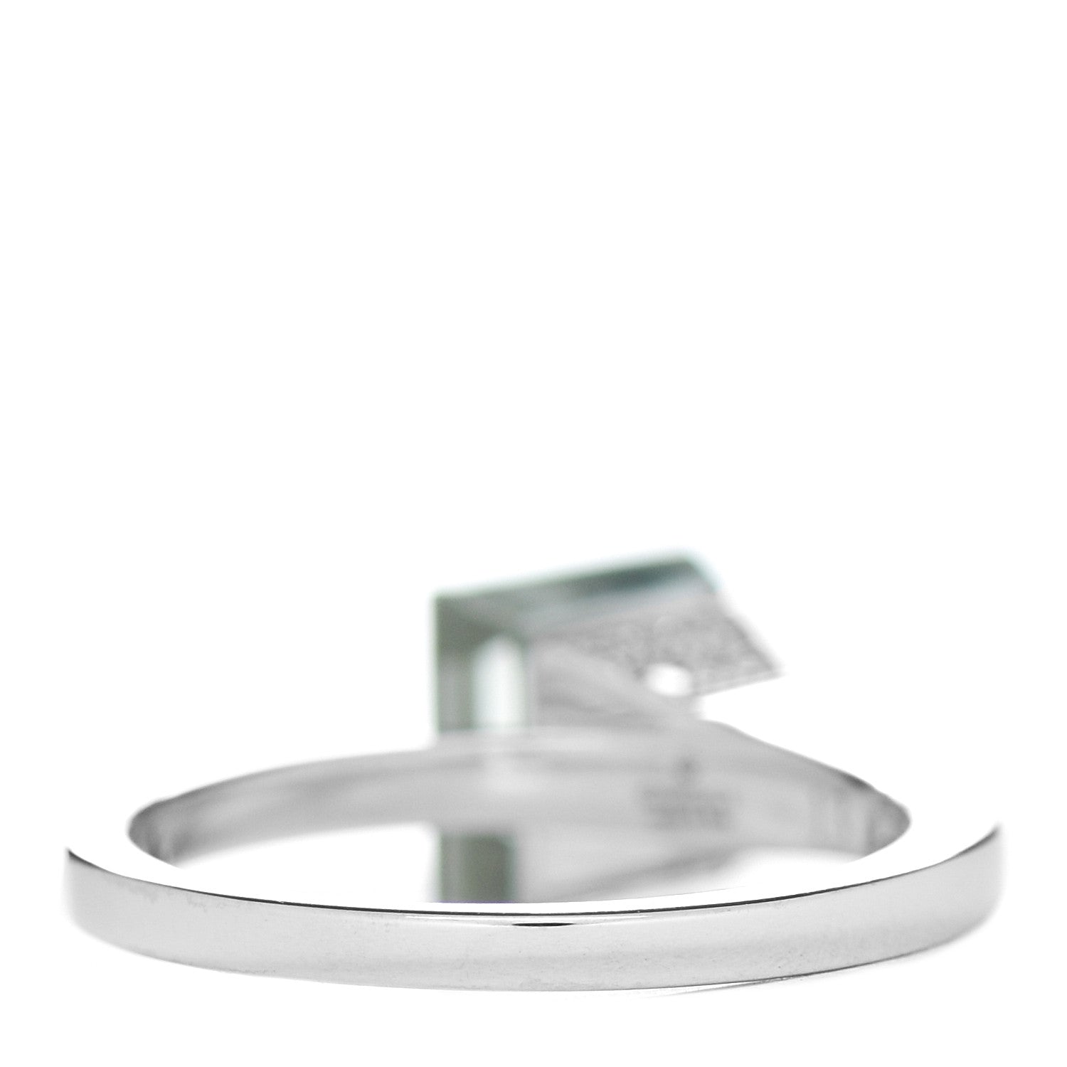 Gucci 18K White Gold Prasiolite Diamond Chiodo Ring 53 6.5 3 of 4