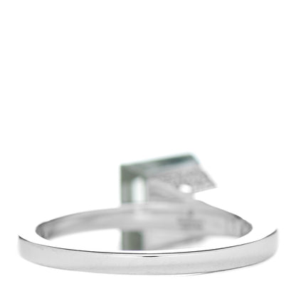 Gucci 18K White Gold Prasiolite Diamond Chiodo Ring 53 6.5 3 of 4