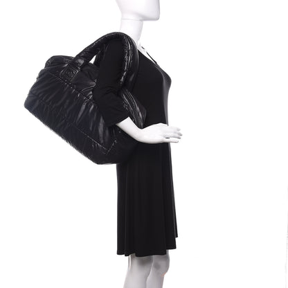 Chanel Nylon Quilted Large Coco Cocoon Tote Black 2 of 11