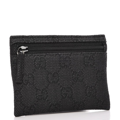 Gucci Monogram Denim GG Coin Purse Black 3 of 7