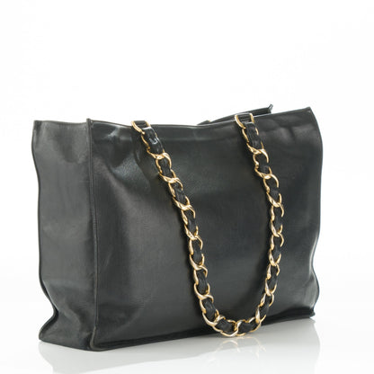 Chanel Lambskin CC Tote Black 3 of 11