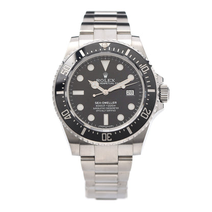 Rolex Stainless Steel 40mm Oyster Perpetual Date Sea-Dweller Watch Black 116600 1 of 5