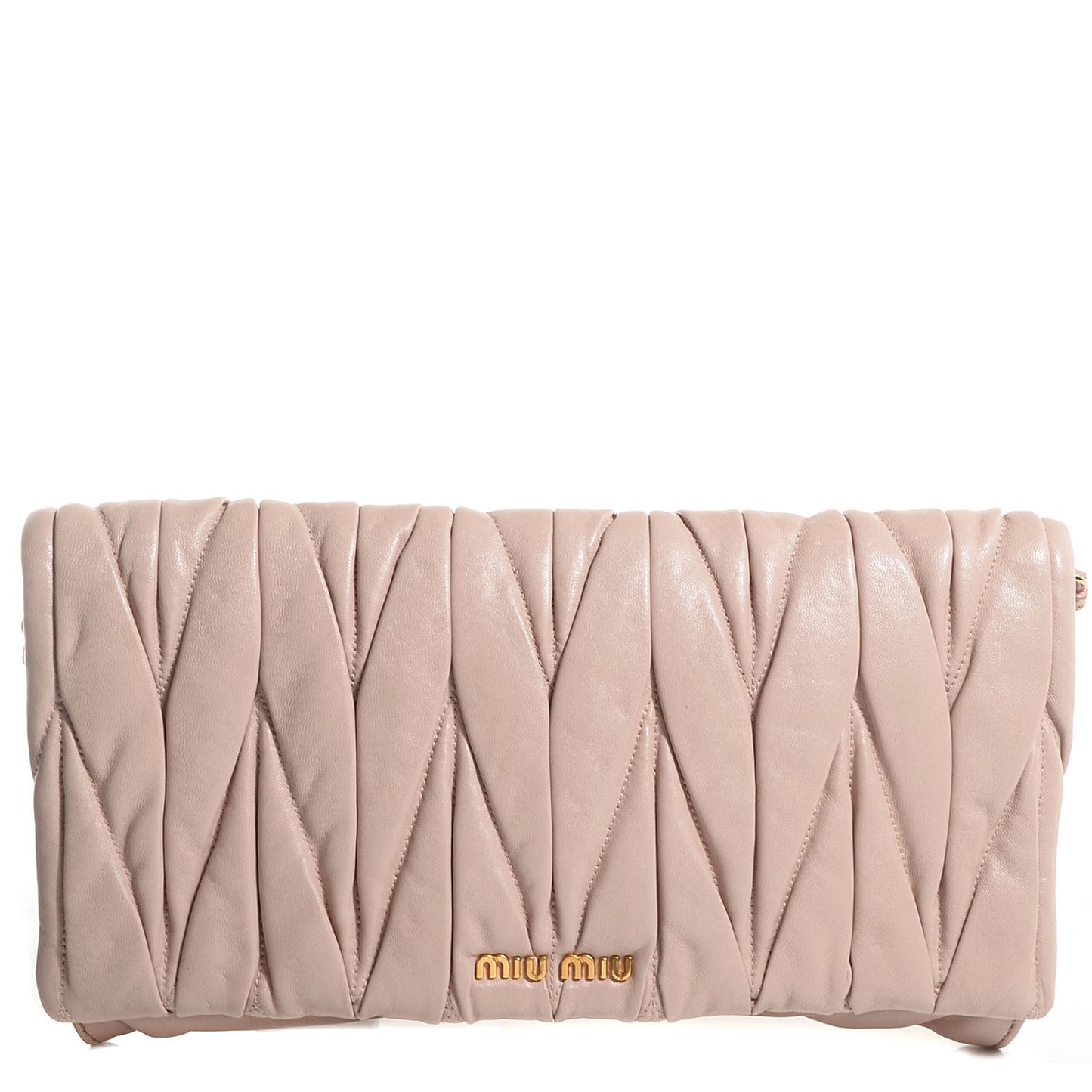 Nappa Matelasse Clutch Cipria