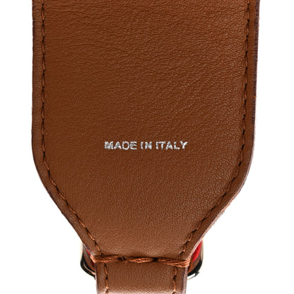 Fendi Velvet Tapestry Calfskin FF Strap You Rosso Corteccia 4 of 5