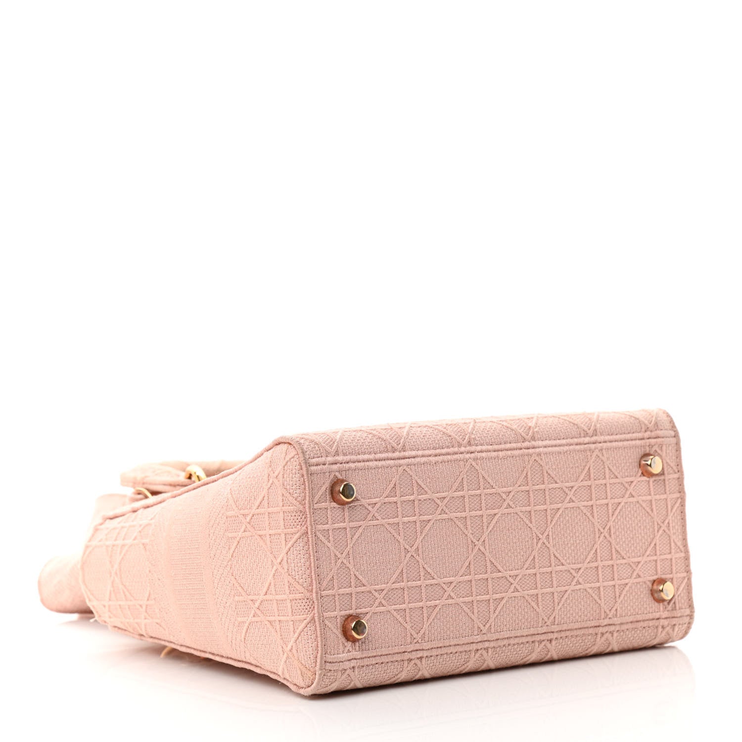 Christian Dior Canvas Embroidered Cannage Medium Lady D-Lite Pink 4 of 16