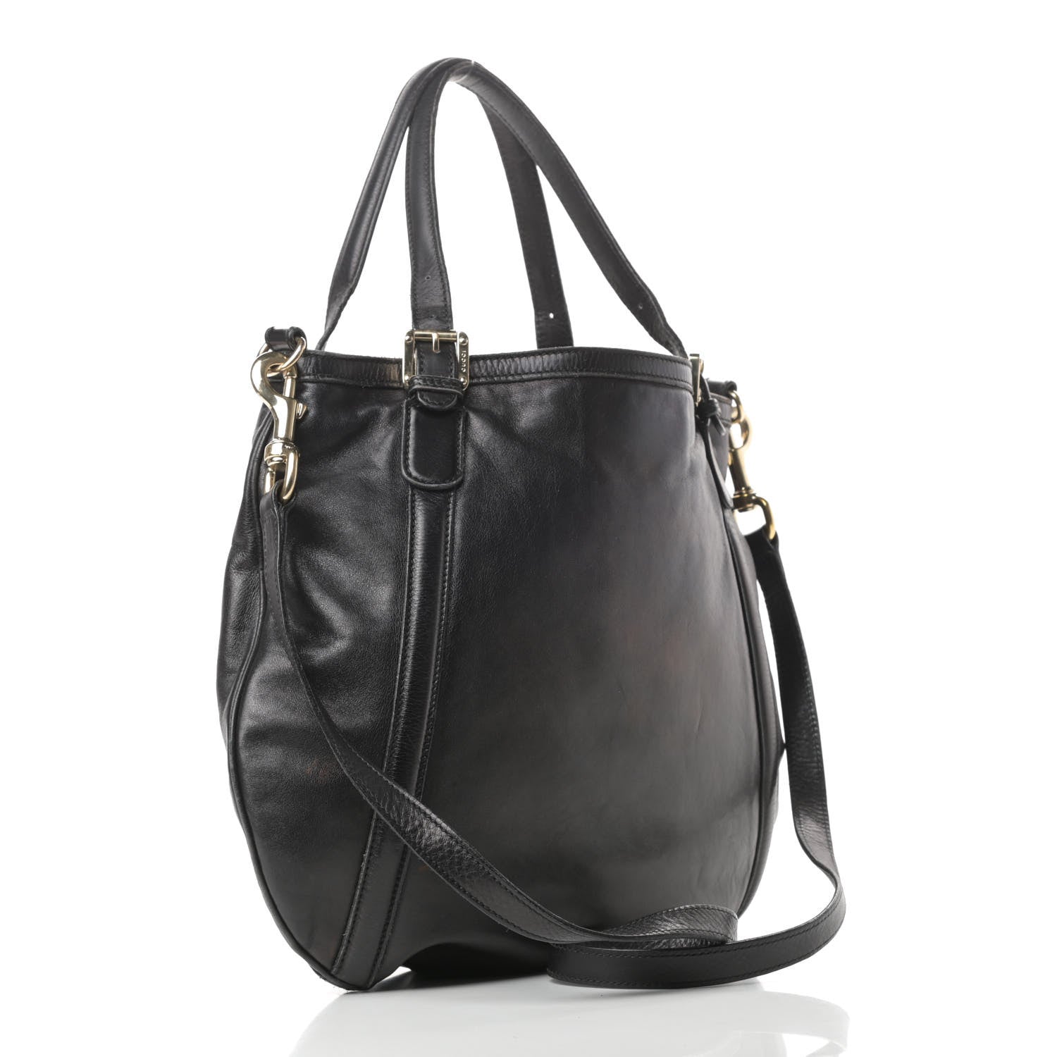 Gucci Calfskin Medium Britt Tote Black 3 of 17