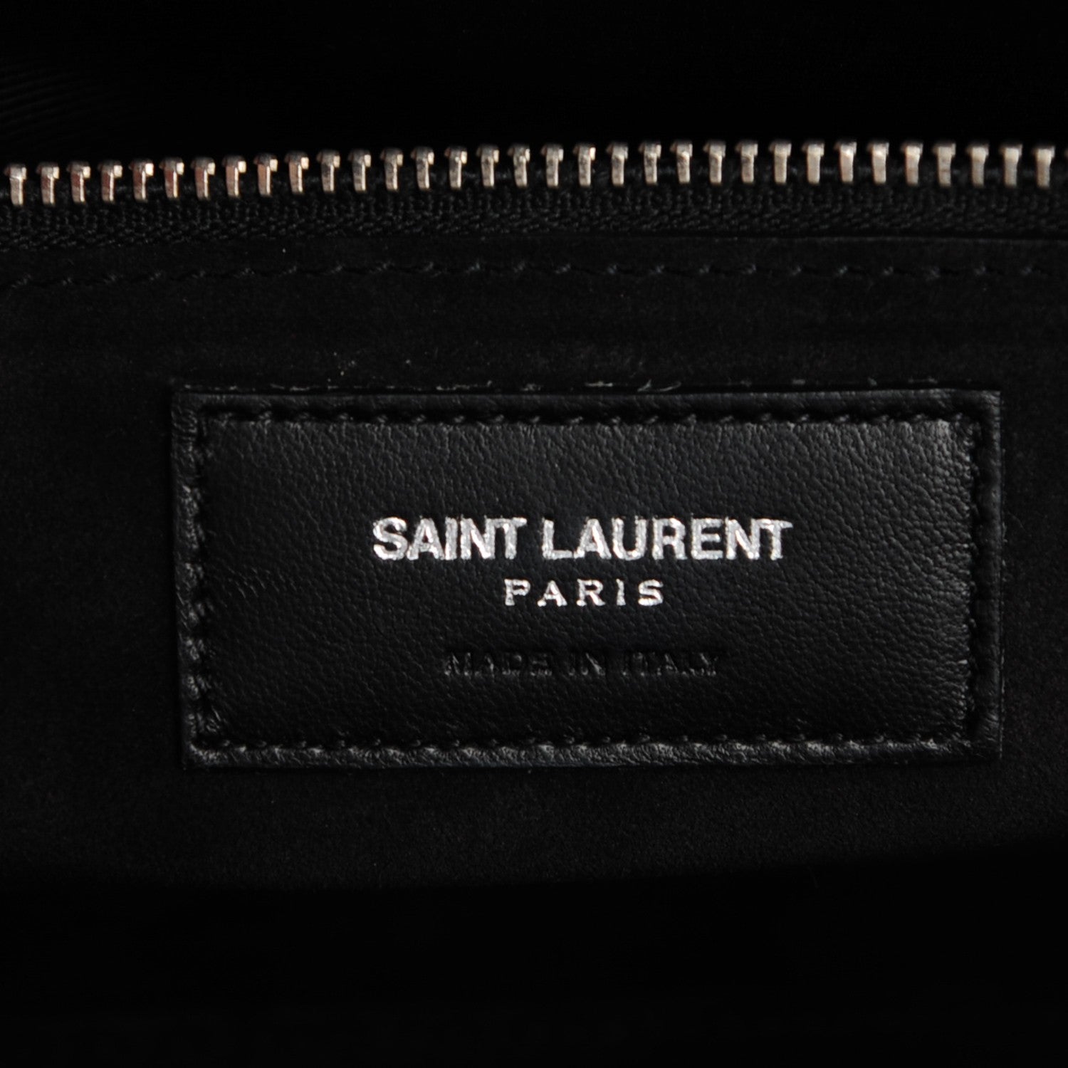 Saint Laurent Calfskin Crocodile Embossed Small Cabas Rive Gauche Black 6 of 7