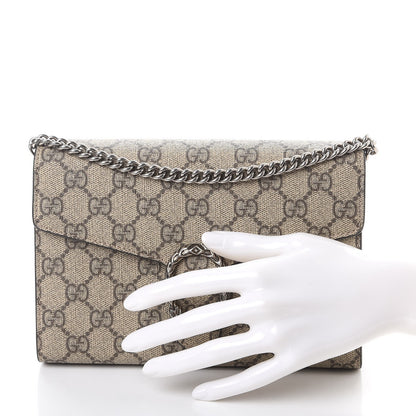 Gucci GG Supreme Monogram Mini Dionysus Chain Wallet Beige Taupe 3 of 9