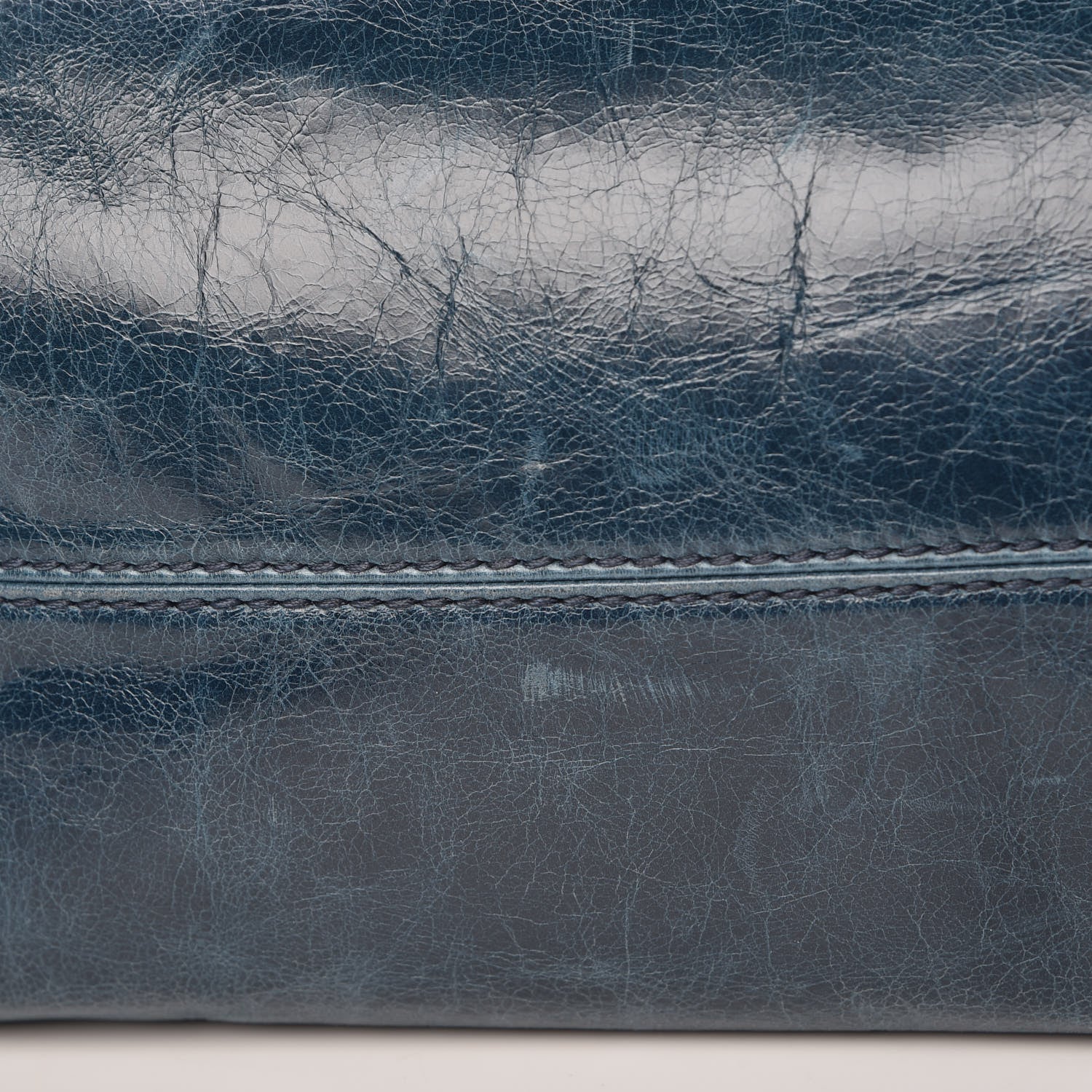 Prada Vitello Shine Tote Denim 10 of 11