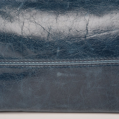 Prada Vitello Shine Tote Denim 10 of 11