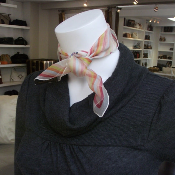 Monogram Multicolor Monogram Silk Scarf White