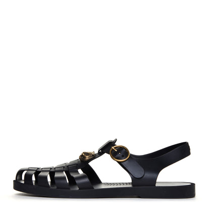 Gucci Rubber Mens Buckle Strap Sandal 11 Black 1 of 14