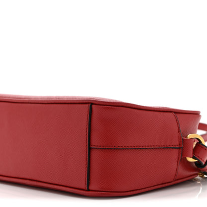 Prada Saffiano Mini Camera Crossbody Bag Rosso 10 of 10