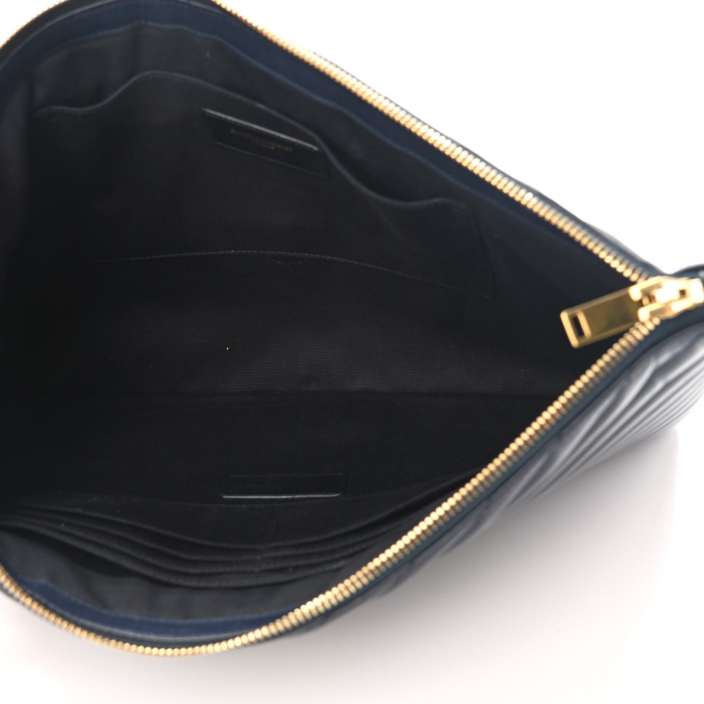 Calfskin Matelasse Chevron Monogram Document Holder Marine