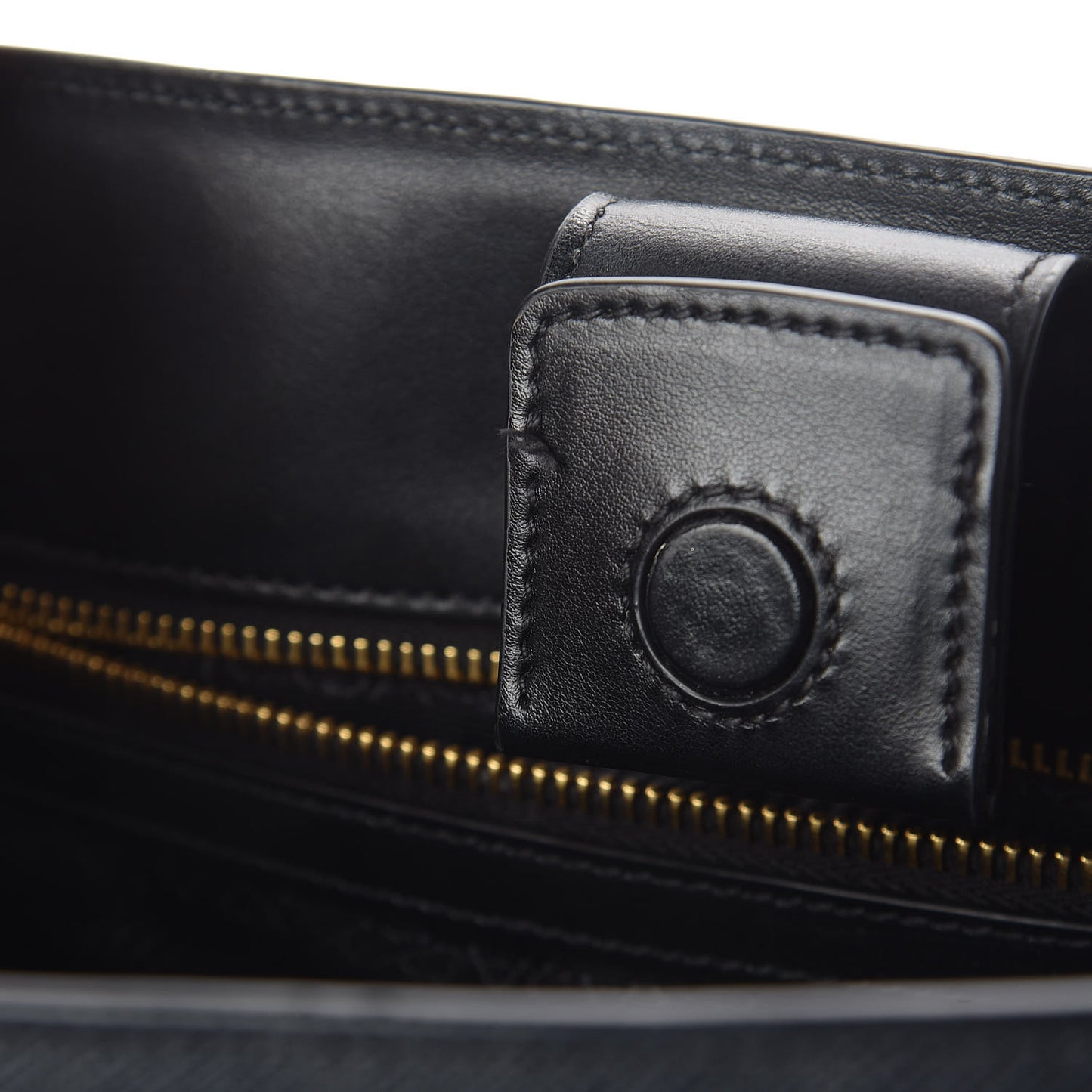 Saffiano Soft Calfskin Zippered Tote Black