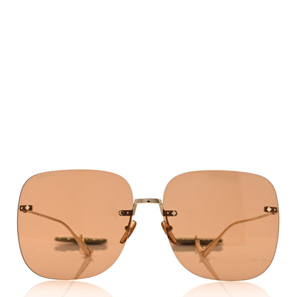 Gucci Acetate Detachable Charm Square Frame Sunglasses GG1148S Brown 2 of 8