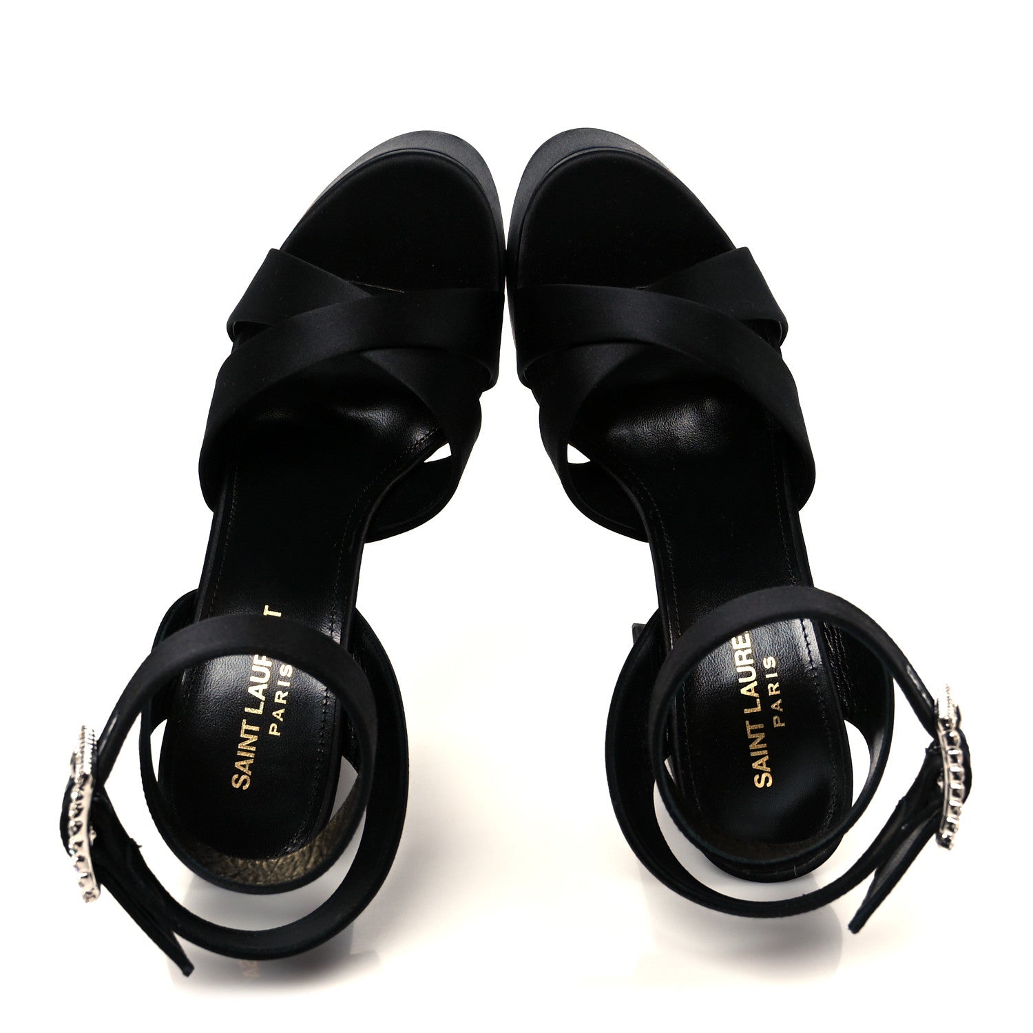 Saint Laurent Raso Regale Jota 85 Heaven Platform Sandals 37.5 Black 2 of 9