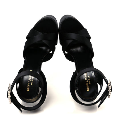 Saint Laurent Raso Regale Jota 85 Heaven Platform Sandals 37.5 Black 2 of 9