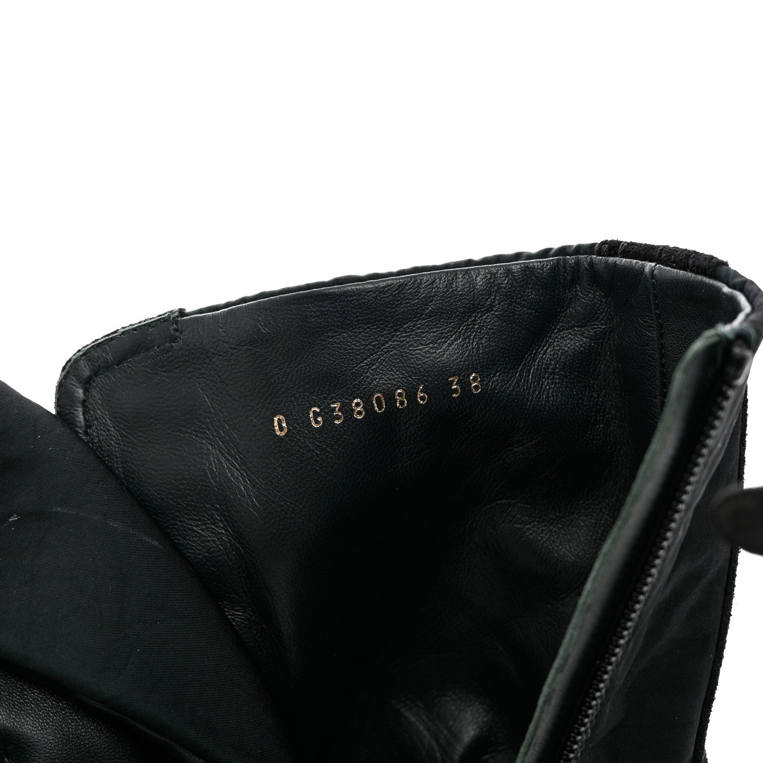 Chanel Calfskin Knit Lace Up Combat Boots 38 Black Green 6 of 15