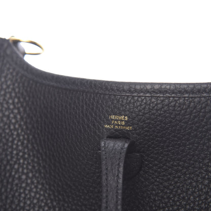 Hermes Taurillon Clemence Evelyne TPM Black 6 of 11
