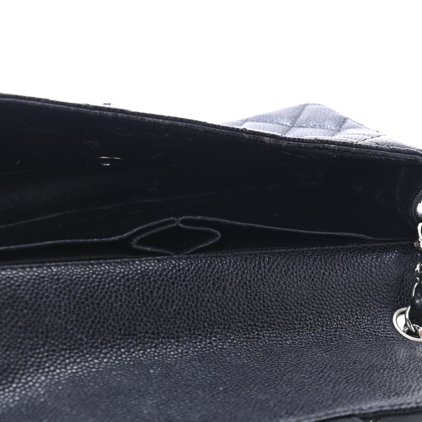 Caviar Quilted East West Flap Black