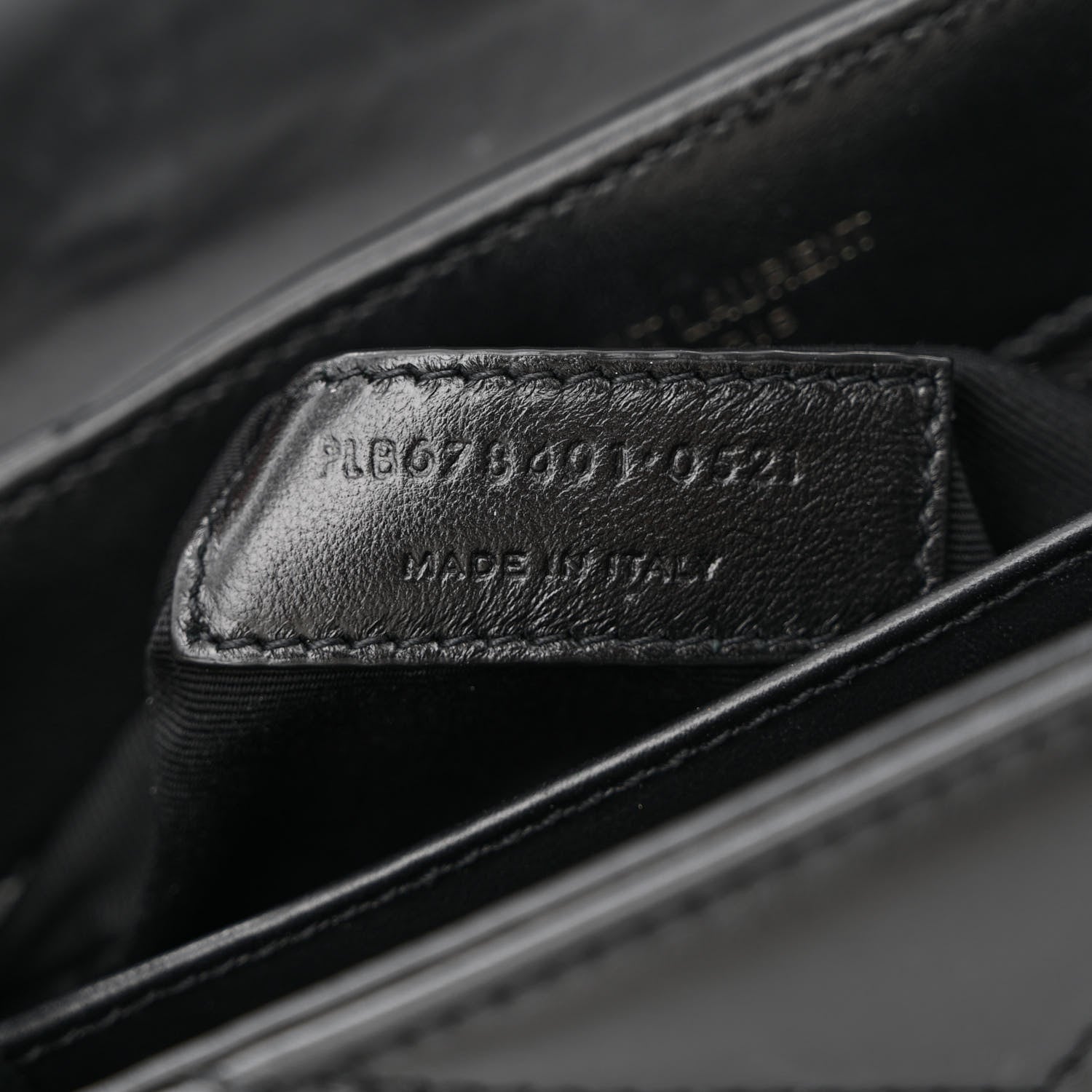 Saint Laurent Calfskin Y Quilted Monogram Monochrome Toy Loulou Crossbody Bag Black 7 of 10