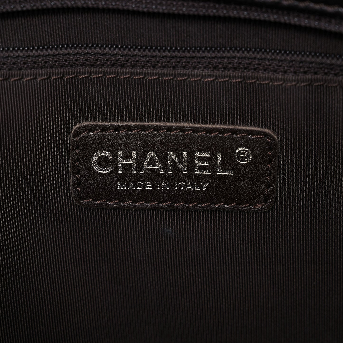 Caviar Quilted Grand Shopping Tote GST Dark Brown